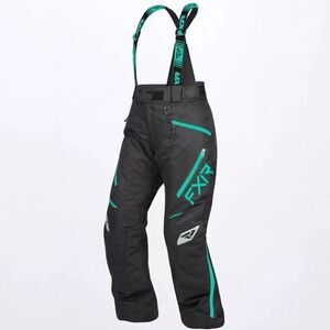 FXR Size 4 Women's Edge Snowmobile Bibs Pants Black/Mint New 220325-1052 Athleti